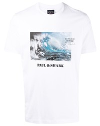 Paul & Shark Graphic Print Cotton T Shirt