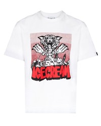 Icecream Graphic Print Cotton T Shirt