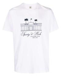 Sporty & Rich Graphic Print Cotton T Shirt