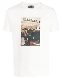Diesel Graphic Print Crewneck T Shirt