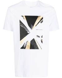 Armani Exchange Graphic Print Jersey Cotton T Shirt