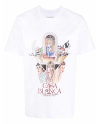 Casablanca Graphic Print Round Neck T Shirt