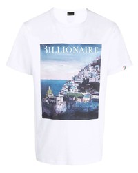 Billionaire Graphic Print Round Neck T Shirt