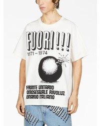 Gucci Graphic Print Short Sleeve Cotton T Shirt