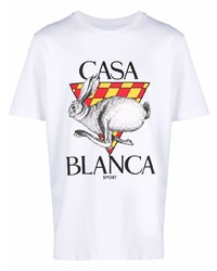 Casablanca Graphic Print Short Sleeve T Shirt