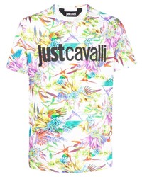 Just Cavalli Graphic Print Short Sleeved Cotton T Shirt