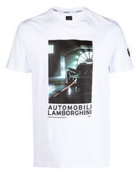 Automobili Lamborghini Graphic Print T Shirt