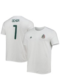adidas Guillermo Ochoa White Mexico National Team Amplifier Name Number T Shirt
