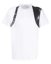 Alexander McQueen Harness Print Cotton T Shirt