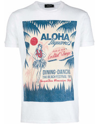 DSQUARED2 Hawaiian Print T Shirt