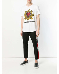 Dolce & Gabbana Heart Crest Print T Shirt