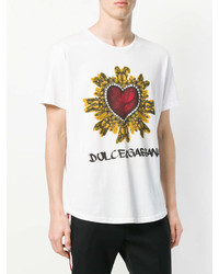 Dolce & Gabbana Heart Crest Print T Shirt