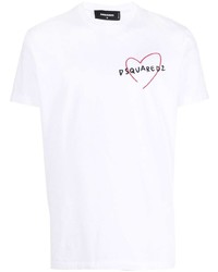 DSQUARED2 Heart Logo Print T Shirt