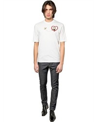 DSquared Heart Printed Lt Cotton Jersey T Shirt