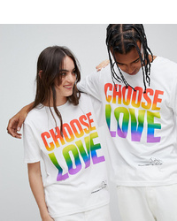 ASOS DESIGN Help Refugees Choose Love Organic Cotton Print T Shirt