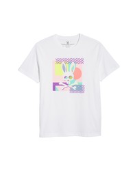 Psycho Bunny Henry Deco Bunny Cotton Graphic Tee In White At Nordstrom
