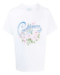Casablanca Hibiscus Logo T Shirt