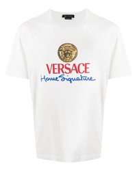 Versace Home Signature Logo Print T Shirt