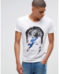 Selected Homme Crew Neck T Shirt With David Bowie Print
