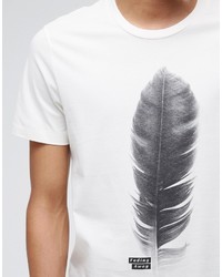 Selected Homme T Shirt With Feather Print