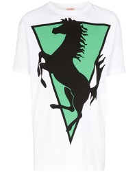 Raf Simons Horse Print Cotton T Shirt