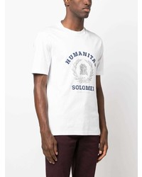 Brunello Cucinelli Humanitas Print Cotton T Shirt