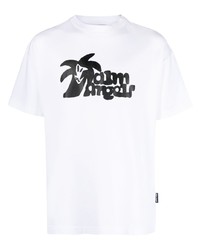 Palm Angels Hunter Logo Print Cotton T Shirt