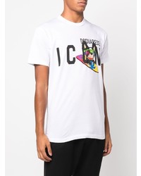 DSQUARED2 Icon Dog Print T Shirt