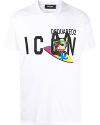 DSQUARED2 Icon Dog Print T Shirt