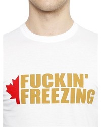 DSQUARED2 Icon Freezing Printed Cotton T Shirt