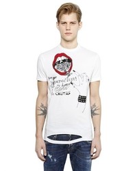 DSQUARED2 Icon Mouth Printed Cotton T Shirt