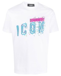 DSQUARED2 Icon Print Cotton T Shirt