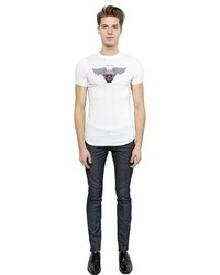 DSQUARED2 Icon Skull Printed Cotton T Shirt