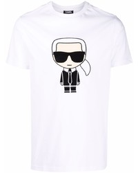 Karl Lagerfeld Ikonic Patch Round Neck T Shirt