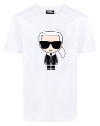 Karl Lagerfeld Ikonik Karl Motif Cotton T Shirt