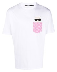 Karl Lagerfeld Ikonik Monogram Pocket T Shirt