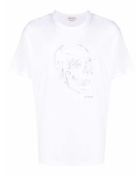 Alexander McQueen Illustrated Skull Print T Shirt