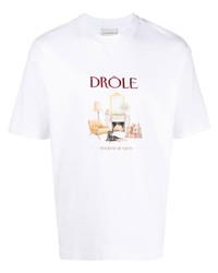 Drôle De Monsieur Illustration Print Cotton T Shirt