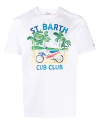 MC2 Saint Barth Illustration Print Cotton T Shirt