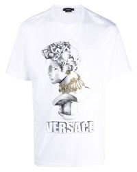 Versace Illustration Print Organic Cotton T Shirt