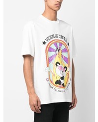 Vision Of Super In Love Panda Cartoon Print T Shirt