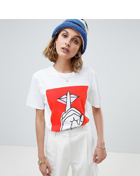 Reclaimed Vintage Inspired Graphic Lips Print T Shirt