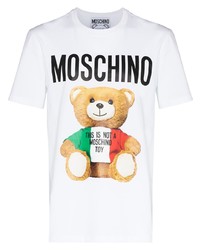 Moschino Italian Teddy Bear Crew Neck T Shirt