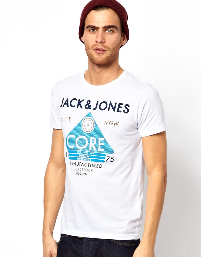 Facet Verlating overdracht Jack and Jones Jack Jones T Shirt With Core Triangle Print, $22 | Asos |  Lookastic
