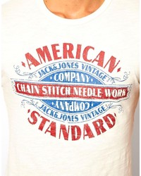 Jack and Jones Jack Jones T Shirt With American Standard Crack Print