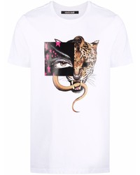 Roberto Cavalli Jaguar Print Short Sleeved T Shirt