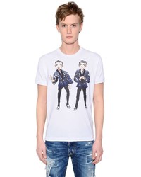 DSQUARED2 Japanese Twins Printed Jersey T Shirt