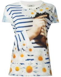 Jean Paul Gaultier Stripe And Daisy Print T Shirt