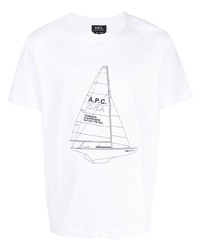 A.P.C. Jeannot Logo Print Short Sleeve T Shirt