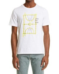 Canali Join The Crew Cotton Graphic Tee In White At Nordstrom